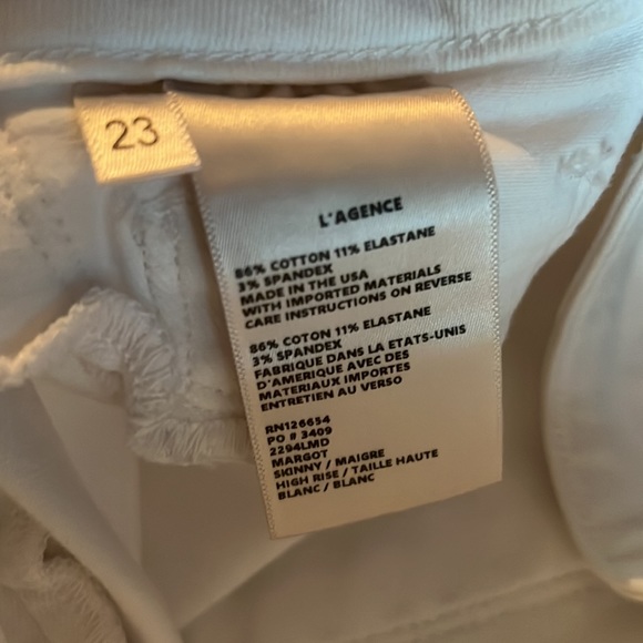 L'AGENCE Marguerite High Rise Skinny in Blanc Jeans - Picture 4 of 8